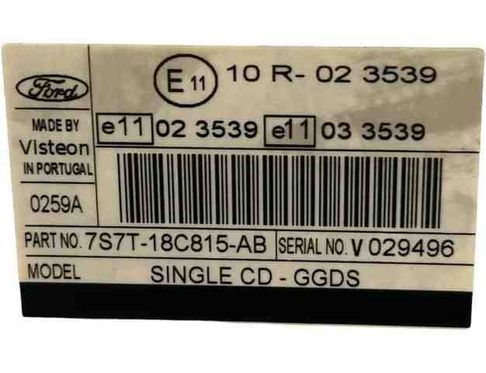 FORD Mondeo 4 generation (2007-2015) Автомагнитола с навигацией 7S7T18C815AB,10R023539,E11023539 26569109