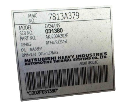 MITSUBISHI Outlander 3 generation (2012-2023) Hасос кондиционера EV24AN5,7813A379 29965285