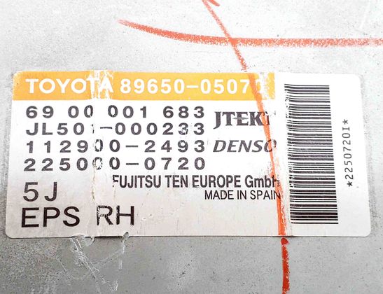 TOYOTA Avensis T27 C (2012-2016) Power steering control unit 89650-05070 17495222