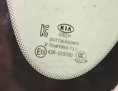 KIA Soul 2 generation (2014-2020) Стекло левого заднего бока 43R-019700,43R019700 21571210