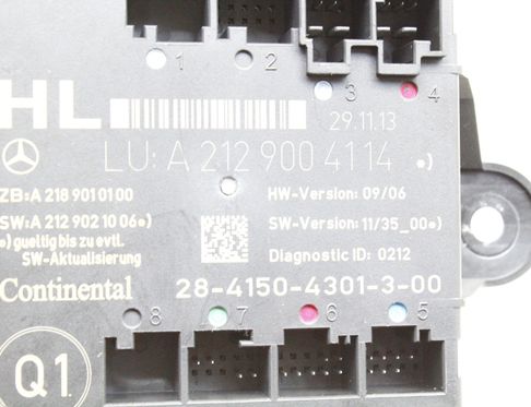 MERCEDES-BENZ C-Class W204/S204/C204 (2004-2015) Aizmugurējo kreiso durvju vadības bloks A2129004114 32995648