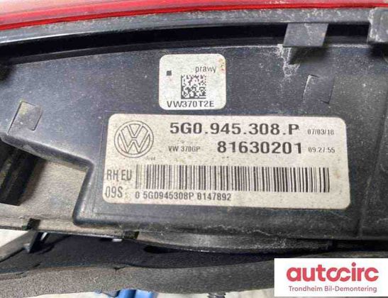 VOLKSWAGEN Golf 7 generation (2012-2024) Left Side Tailgate Taillight 5g0945308p,5g0945308p 30857438