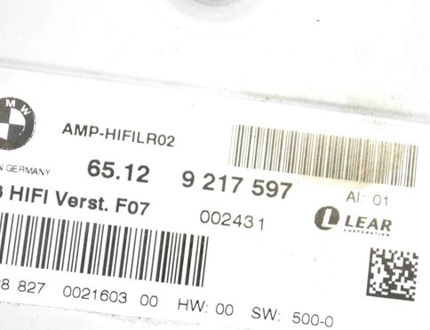 BMW 5 Series Gran Turismo F07 (2010-2017) Усилитель звука 9217597 11706867