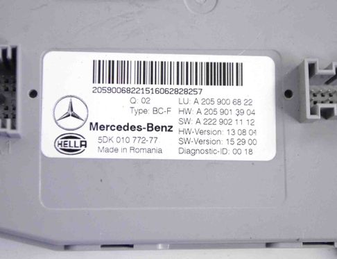 MERCEDES-BENZ C-Class W205/S205/C205 (2014-2023) Блок управления Комфорт A2059006822,A2229021112,A2059013904 14254075
