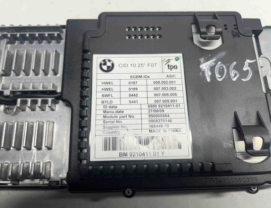 BMW 5 Series Gran Turismo F07 (2010-2017) Navigācijas displejs 9210411 24529231