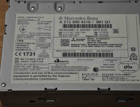 MERCEDES-BENZ E-Class W213/S213/C238/A238 (2016-2024) Music Player With GPS A2139004310 27789123