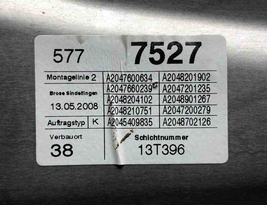 MERCEDES-BENZ C-Class W204/S204/C204 (2004-2015) Стеклоподъемник задней правой двери A2047600634 30589855