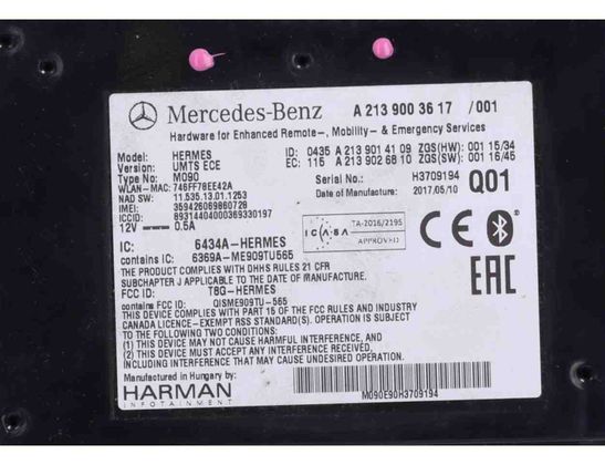 MERCEDES-BENZ E-Class W213/S213/C238/A238 (2016-2024) Vadības bloks A2139003617 21343444