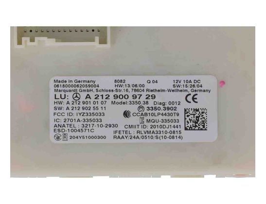 MERCEDES-BENZ CLA-Class C117 (2013-2016) Control Unit A2129009729 21472046