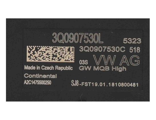 VOLKSWAGEN Passat B8 (2014-2023) Gateway Control Unit 3Q0907530L 27853195