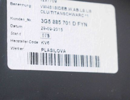 VOLKSWAGEN Passat B8 (2014-2023) Другие внутренние детали 3G0880441D,3G5885701D 10498058