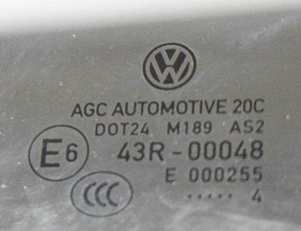 VOLKSWAGEN Variant VII TDI (2014-2024) Aizmugurējais labais durvju stikls 43R-00048,AS2,5G9845298 10578456