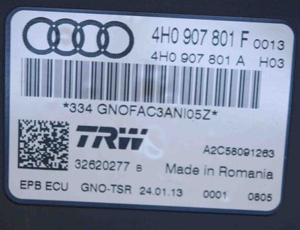 AUDI A7 C7/4G (2010-2020) Handbrake Control Unit 4H0907801F,4H0907801A,A2C58091263 10608735