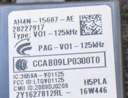 VOLVO XC60 1 generation (2008-2017) Immobiliser reader (aerial) 28227917,AH4N-15607-AE,2009DJ0209,3659A-V01125 10618447