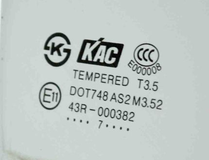 OPEL Antara 1 generation (2006-2015) Rear Right Door Window Glass 43R-000382 14978210