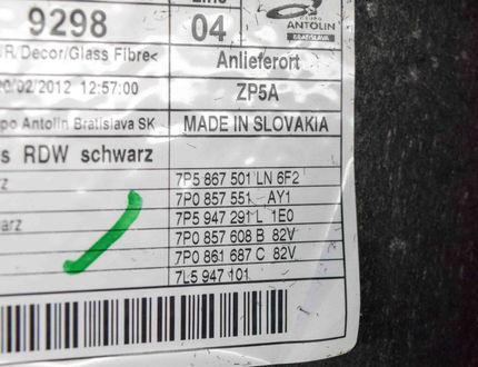PORSCHE Cayenne 958 (2010-2018) Roof Paneling 7P5867501LN,7P5.867.501.LN 20257984