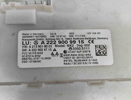 MERCEDES-BENZ GLC X253 (2015-2024) Keyless Control Unit A2229009915,A2139018003,A2229024715,2015DJ3015,33505111 24904055