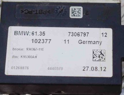 BMW 3 Series Gran Turismo F34 (2013-2017) Блок управления крышки багажника 7306797,934367-110 2663018