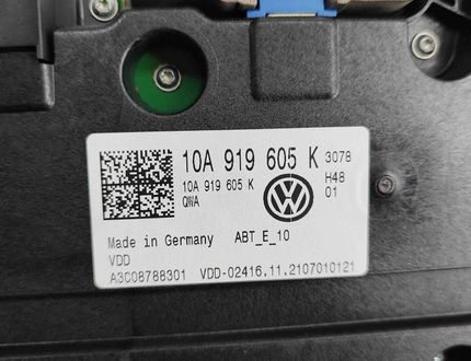 VOLKSWAGEN ID.3 1 generation (2019-2023) Navigation Display 10A919605K,A3C08788301 27874833