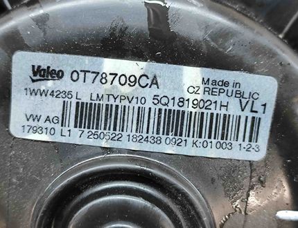 VOLKSWAGEN ID.5 1 generation (2021-2023) Heater Blower Fan 5Q1819021H,0T78709CA,5WA907521 30302645