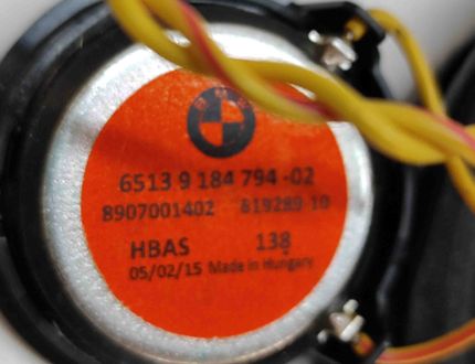 BMW 3 Series Gran Turismo F34 (2013-2017) Rear Right Door Sound Speaker 9184794,9289965 31620359