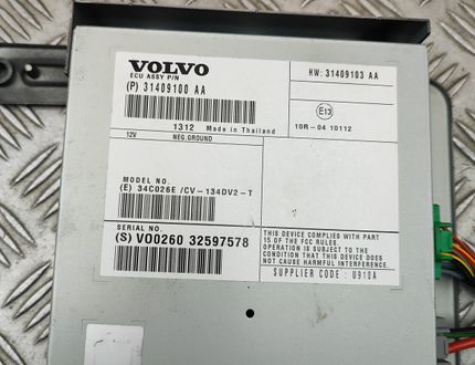 VOLVO V70 3 generation (2007-2020) Усилитель звука 31409100,31409100AA,31409103,31409103AA,10R-0410112 32762778