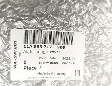 VOLKSWAGEN ID.4 1 generation (2020-2023) Front Left Fender Molding 11A853717F 33032873