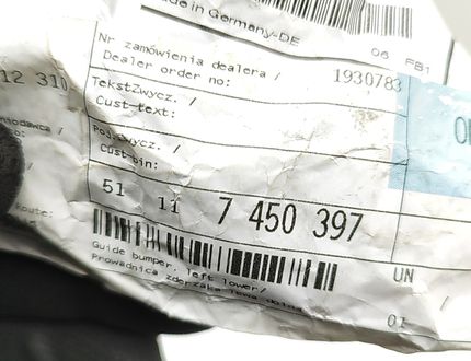 BMW 4 Series G22, G23, G26 (2020-2023) Priekšējā kreisā bufera stiprinājums 7450397,51117450397 33033808