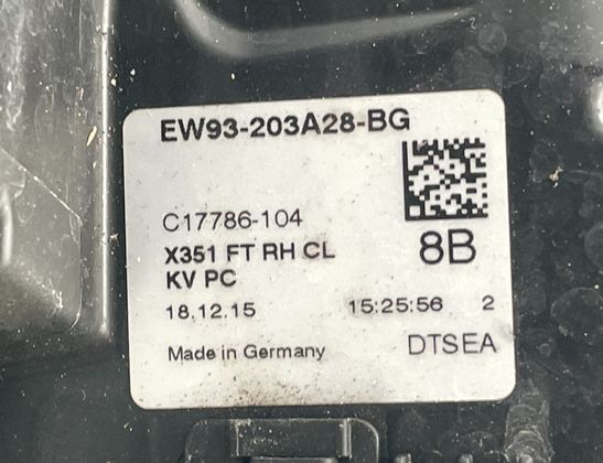 JAGUAR XJ 4 generation (X351)  (2015-2020) Front Right Door Lock EW93-203A28-BG,EW93203A28BG 32855777