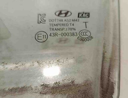 HYUNDAI Santa Fe DM (2012-2020) Priekšējo kreiso durvju stikls DOT748AS2M42 30356651