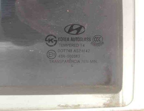 HYUNDAI Grandeur TG (2005-2011) Aizmugurējā labo durvju loga stikls 43R000383,DOT748,AS2 20741885