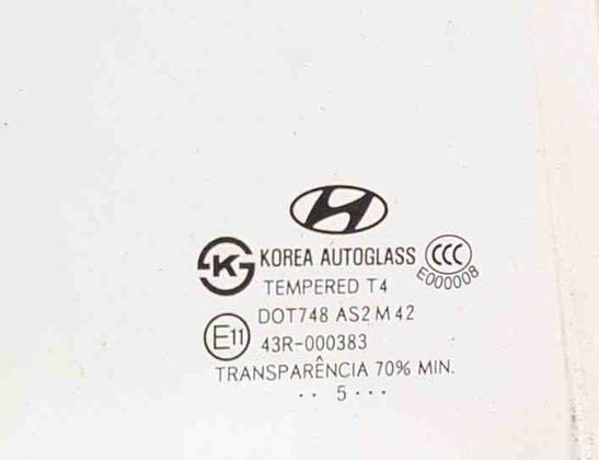 HYUNDAI Grandeur TG (2005-2011) Стекло задней праой двери 43R000383,DOT748,AS2 20751525