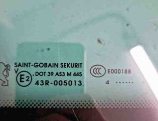 PEUGEOT 508 1 generation (2010-2020) Aizmugurējais kreisais durvju stikls 43R005013,DOT39AS3M445 30569501