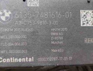 BMW X5 F15 (2013-2018) Aizmugurējā vāka / bagāžnieka vadības bloks 7481616 18305524