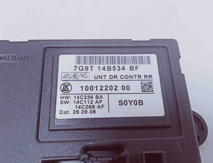 FORD Galaxy 2 generation (2006-2015) Rear Left Door Control Unit 7G9T14B534BF 27634068