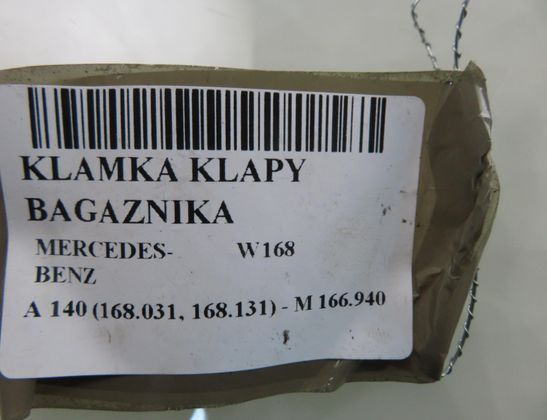 MERCEDES-BENZ A-Class W168 (1997-2004) Bagāžas nodalījuma rokturis 1687400193 32993834