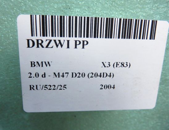 BMW X3 F25 (2010-2017) Front Right Door 33062248