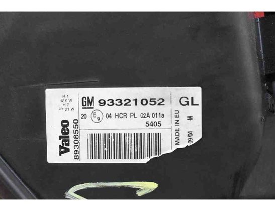 OPEL Meriva 1 generation (2002-2010) Фара передняя левая 93321052 31537649