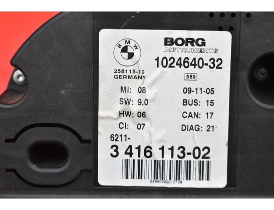 BMW X3 E83 (2003-2010) Instrumentu panelis/spidometrs 3416113 32745897