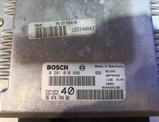CITROËN C5 1 generation (2001-2008) Motora vadības bloks 0281010886,281010886,9647474480 13859513