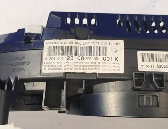 MERCEDES-BENZ C-Class W204/S204/C204 (2004-2015) Speedometer A2049002308 33057619