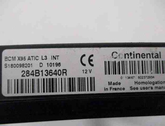 RENAULT Scenic 4 generation (2017-2023) Comfort Control Unit 284B13640R,S180098201 32465945