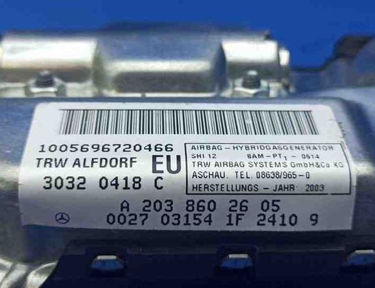 MERCEDES-BENZ C-Class W203/S203/CL203 (2000-2008) Front Right Door Airbag SRS A2038602605,0027031541F24109 21208450