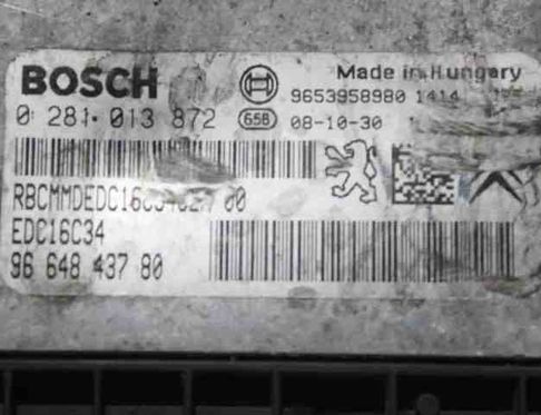 PEUGEOT 207 1 generation (2006-2009) Блок управления двигателем 9664843780 24640799