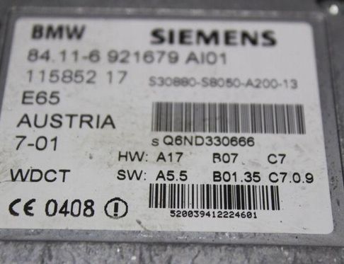 BMW 7 Series E65/E66 (2001-2008) Блок управления телефоном 6921679 32881624